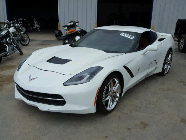 1G1YK2D71E5124443 - 2014 CHEVROLET CORVETTE S WHITE photo 2