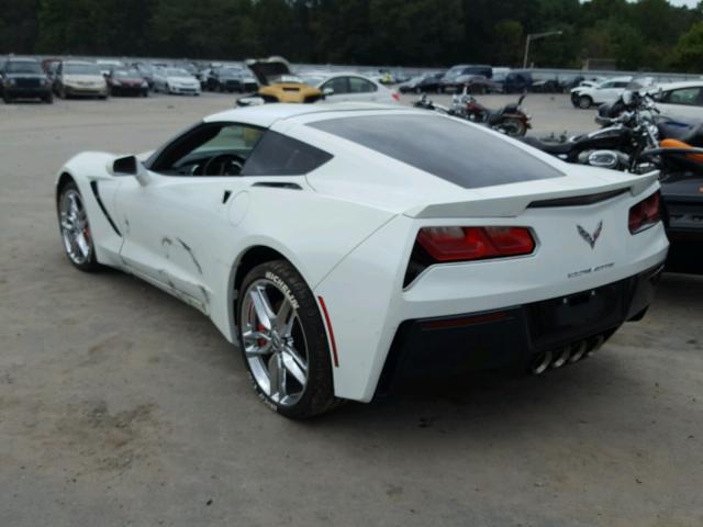 1G1YK2D71E5124443 - 2014 CHEVROLET CORVETTE S WHITE photo 3