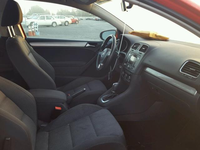 WVWBM7AJ0DW086863 - 2013 VOLKSWAGEN GOLF 红色 照片 5