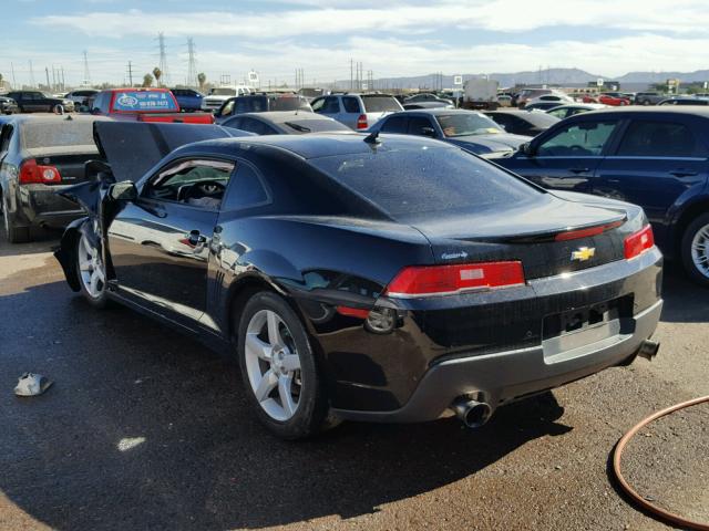 2G1FF1E35F9154423 - 2015 CHEVROLET CAMARO LT BLACK photo 3