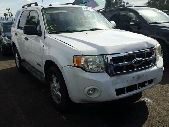 1FMCU03108KE63449 - 2008 FORD ESCAPE XLT WHITE photo 1