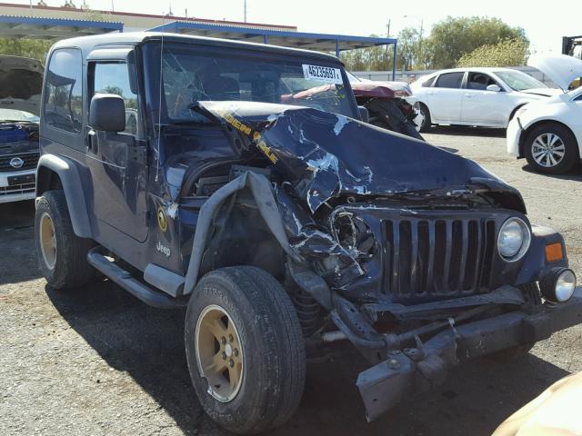 1J4FA49S66P718911 - 2006 JEEP WRANGLER / BLUE photo 1