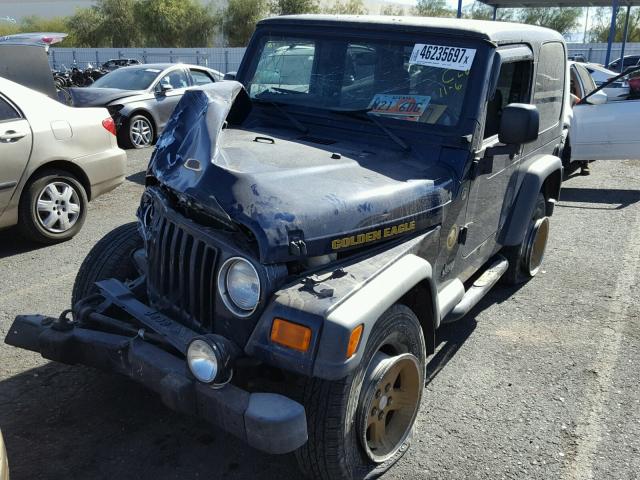 1J4FA49S66P718911 - 2006 JEEP WRANGLER / BLUE photo 2