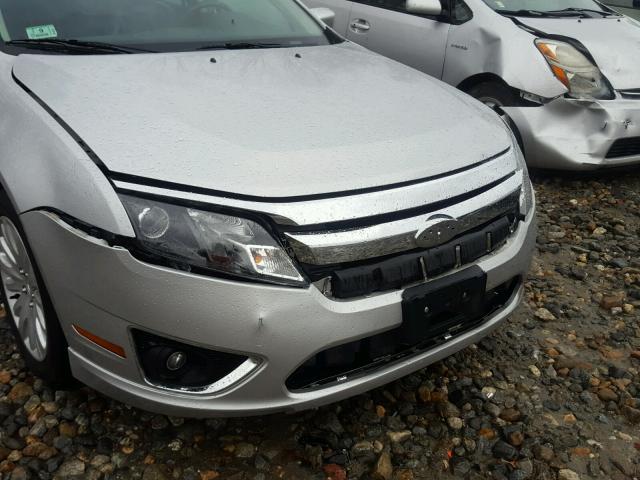 3FADP0L3XAR294775 - 2010 FORD FUSION HYB SILVER photo 9