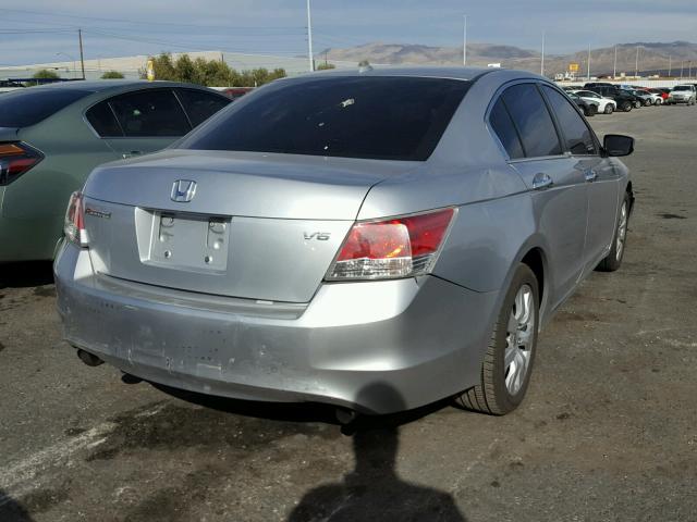 1HGCP36868A014158 - 2008 HONDA ACCORD EXL SILVER photo 4