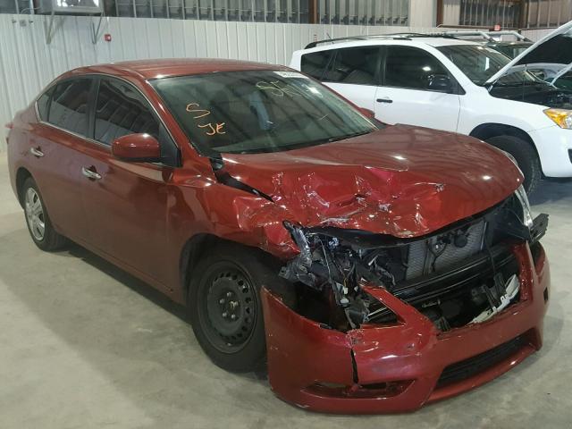 3N1AB7AP4FY246411 - 2015 NISSAN SENTRA RED photo 1