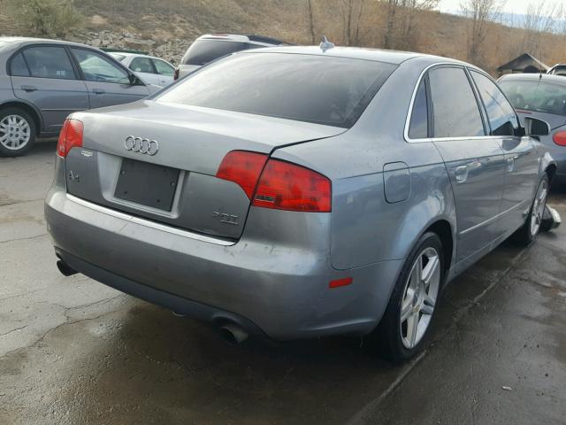 WAUDF78E87A159410 - 2007 AUDI A4 2.0T QU GRAY photo 4