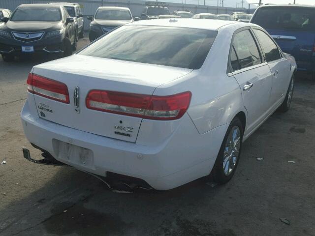 3LNDL2L32BR763615 - 2011 LINCOLN MKZ HYBRID WHITE photo 4