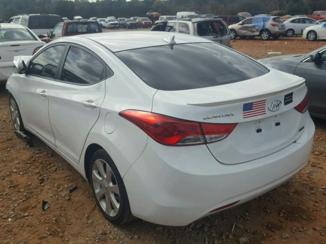 5NPDH4AE0CH083416 - 2012 HYUNDAI ELANTRA GL WHITE photo 3