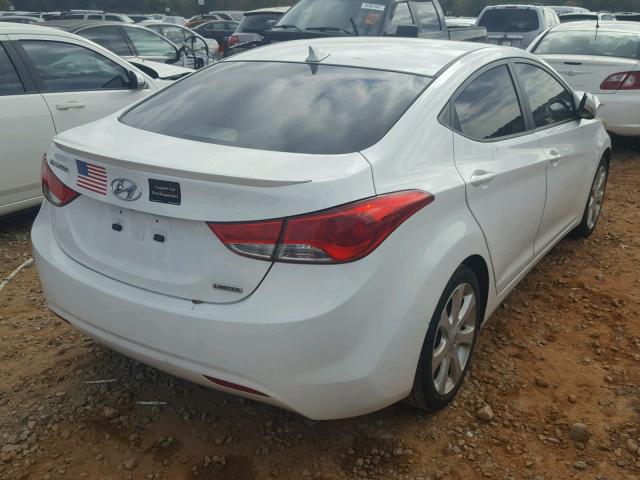 5NPDH4AE0CH083416 - 2012 HYUNDAI ELANTRA GL WHITE photo 4