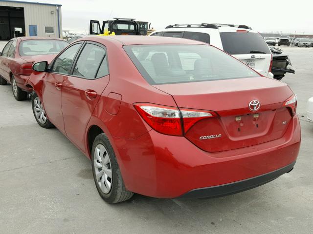 5YFBURHE1FP302459 - 2015 TOYOTA COROLLA L RED photo 3