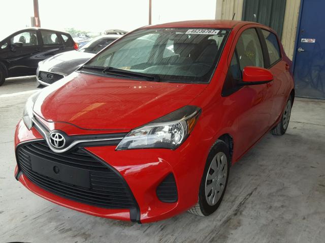 VNKKTUD39FA027039 - 2015 TOYOTA YARIS RED photo 2