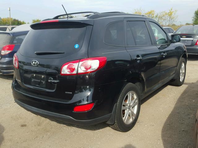 5XYZK3AB0CG158355 - 2012 HYUNDAI SANTA FE L BLACK photo 4