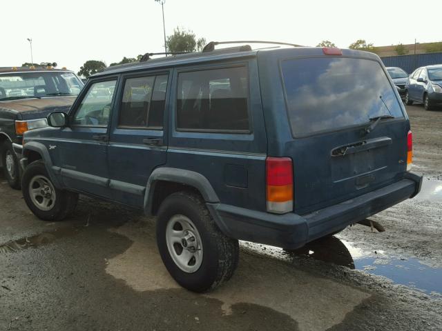 1J4FT68S7WL151557 - 1998 JEEP CHEROKEE S BLUE photo 3