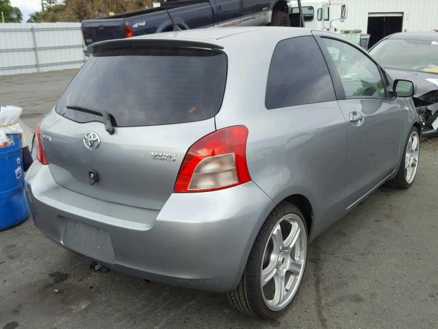 JTDJT923075133698 - 2007 TOYOTA YARIS SILVER photo 4