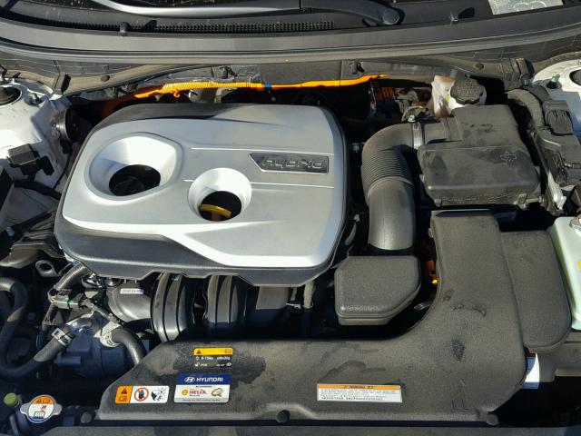 KMHE34L18GA025754 - 2016 HYUNDAI SONATA HYB WHITE photo 7