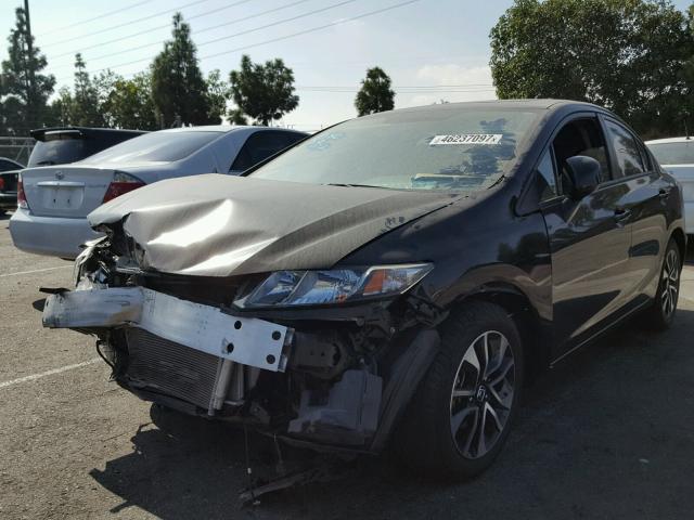 19XFB2F93DE282508 - 2013 HONDA CIVIC EXL შავი ფოტო 2