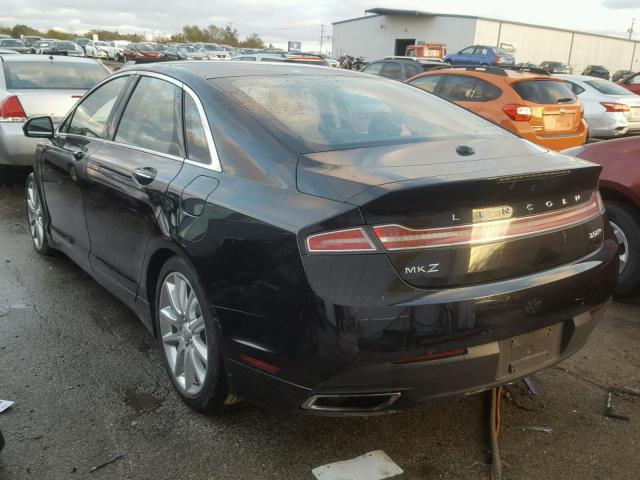 3LN6L2J95ER812147 - 2014 LINCOLN MKZ BLACK photo 3