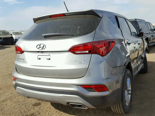 5NMZTDLB3JH073626 - 2018 HYUNDAI SANTA FE S GRAY photo 4