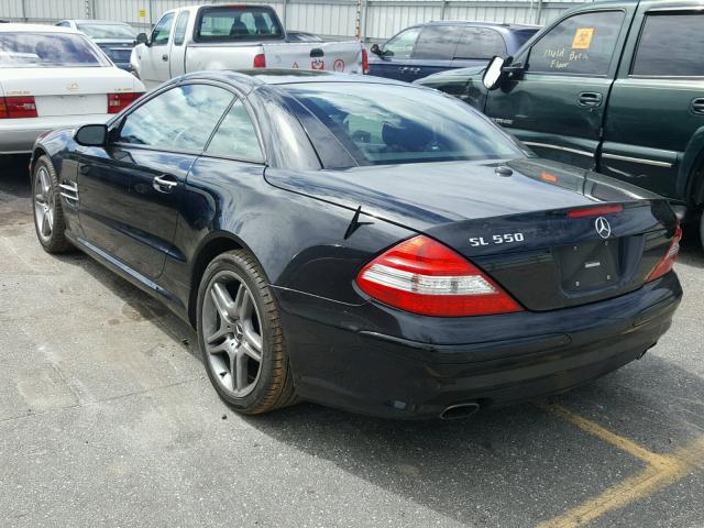 WDBSK71F97F129438 - 2007 MERCEDES-BENZ SL 550 BLACK photo 3