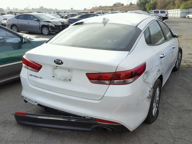 KNAGT4L38G5103356 - 2016 KIA OPTIMA LX WHITE photo 4