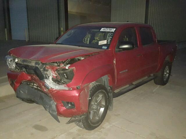 5TFJX4GN8EX029835 - 2014 TOYOTA TACOMA DOU RED photo 2