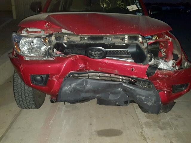 5TFJX4GN8EX029835 - 2014 TOYOTA TACOMA DOU RED photo 9