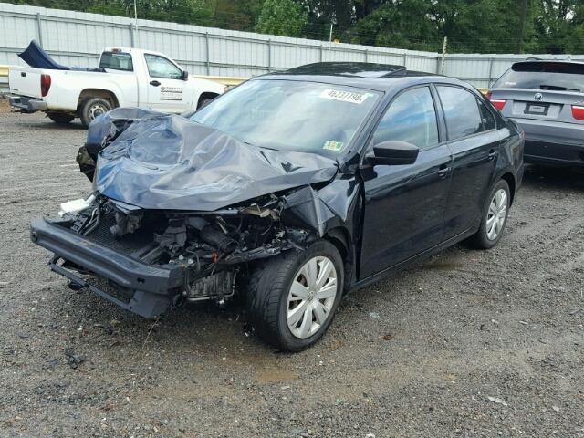 3VW2K7AJ4CM397293 - 2012 VOLKSWAGEN JETTA BASE BLACK photo 2