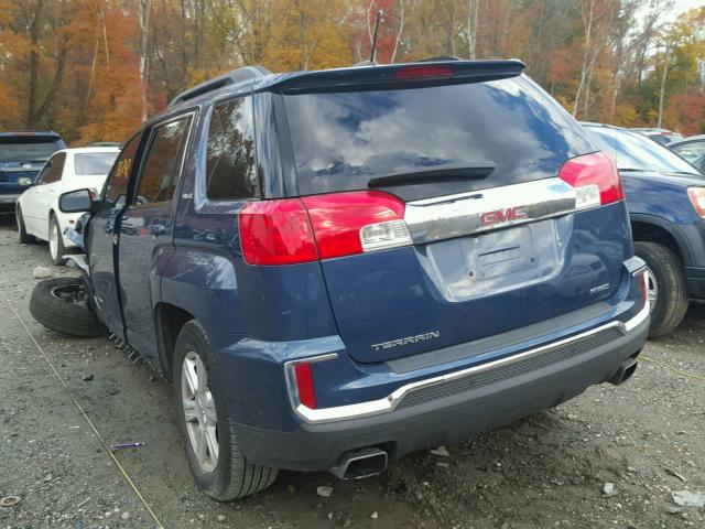 2GKFLTE36G6205026 - 2016 GMC TERRAIN SL BLUE photo 3