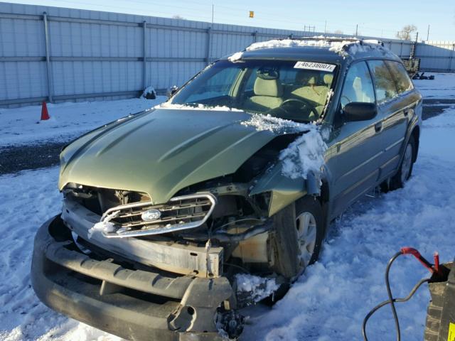 4S4BP61C057341389 - 2005 SUBARU LEGACY OUT GREEN photo 2