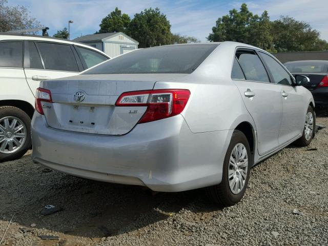 4T4BF1FK9DR296514 - 2013 TOYOTA CAMRY L SILVER photo 4