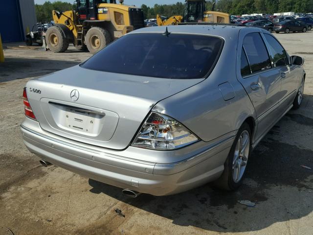 WDBNG78J51A184952 - 2001 MERCEDES-BENZ S 600 SILVER photo 4