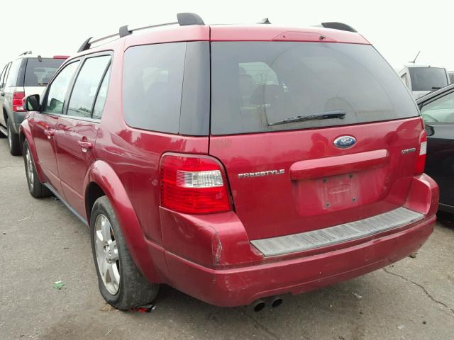 1FMZK03197GA04955 - 2007 FORD FREESTYLE RED photo 3