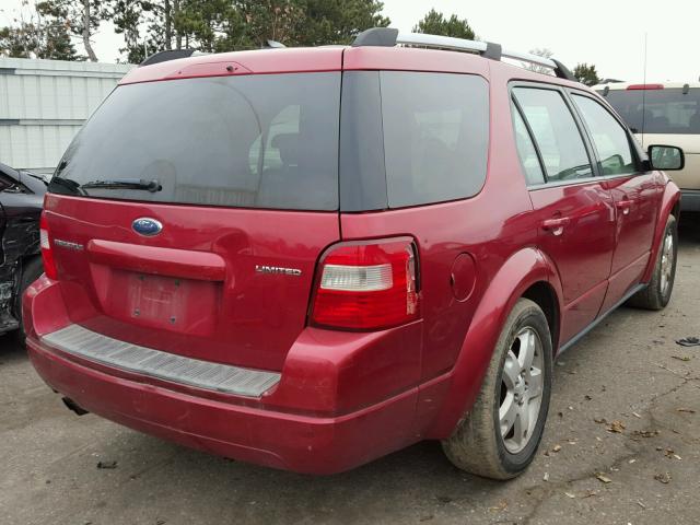 1FMZK03197GA04955 - 2007 FORD FREESTYLE RED photo 4