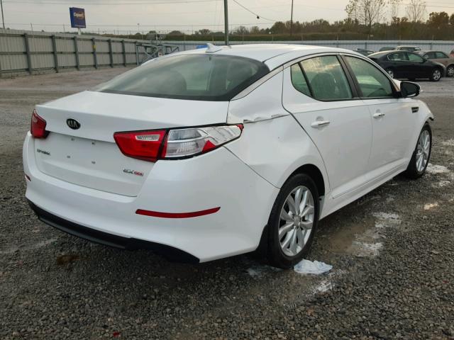 5XXGN4A72FG518931 - 2015 KIA OPTIMA EX WHITE photo 4