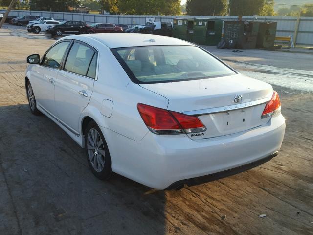 4T1BK3DB0BU437021 - 2011 TOYOTA AVALON BAS WHITE photo 3