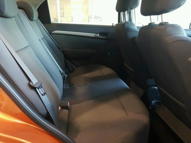 KL1TD56667B128968 - 2007 CHEVROLET AVEO BASE Pomarańczowy zdjęcie 6