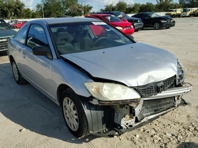 1HGEM21554L005801 - 2004 HONDA CIVIC LX SILVER photo 1