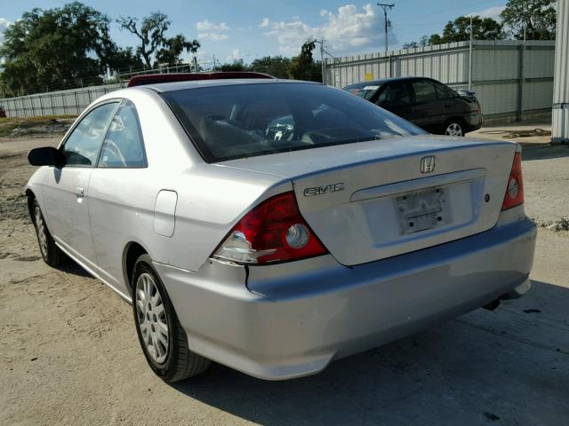 1HGEM21554L005801 - 2004 HONDA CIVIC LX SILVER photo 3