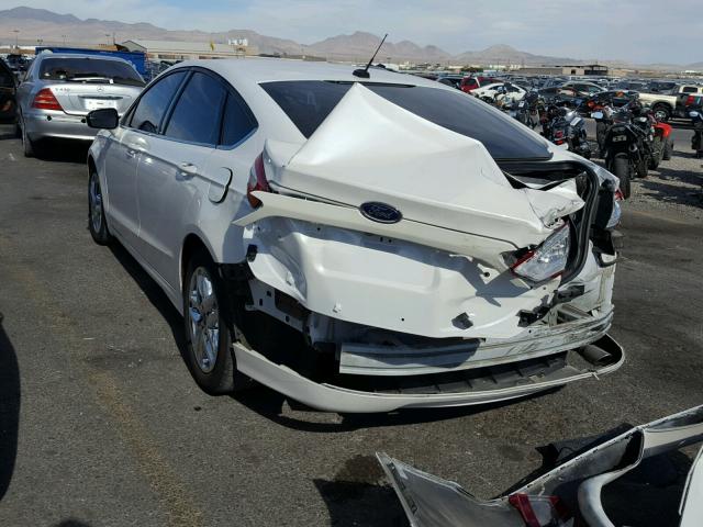 1FA6P0H72G5101387 - 2016 FORD FUSION SE WHITE photo 3