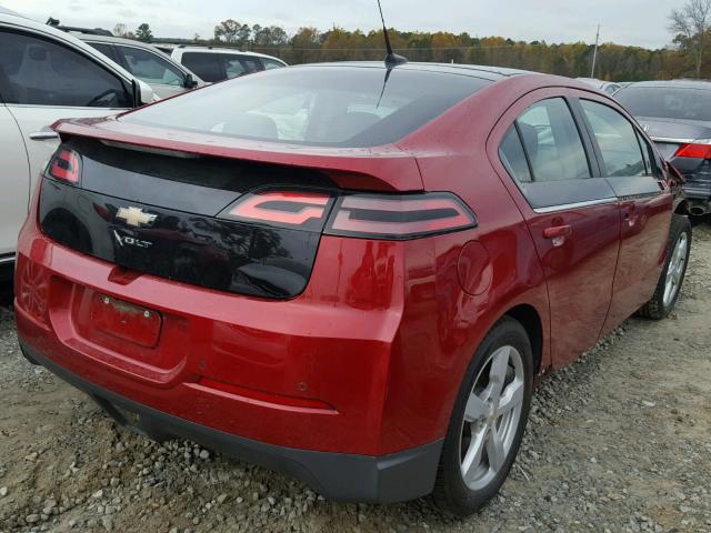 1G1RD6E46BU101204 - 2011 CHEVROLET VOLT RED photo 4