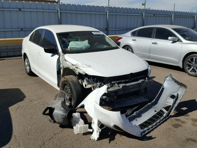 3VW2K7AJ5DM389950 - 2013 VOLKSWAGEN JETTA BASE WHITE photo 1