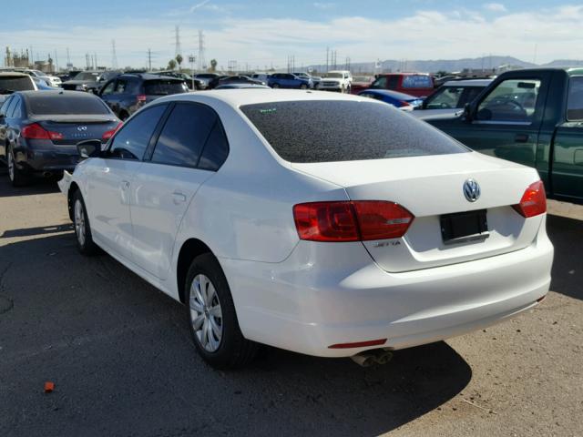 3VW2K7AJ5DM389950 - 2013 VOLKSWAGEN JETTA BASE 白色 照片 3