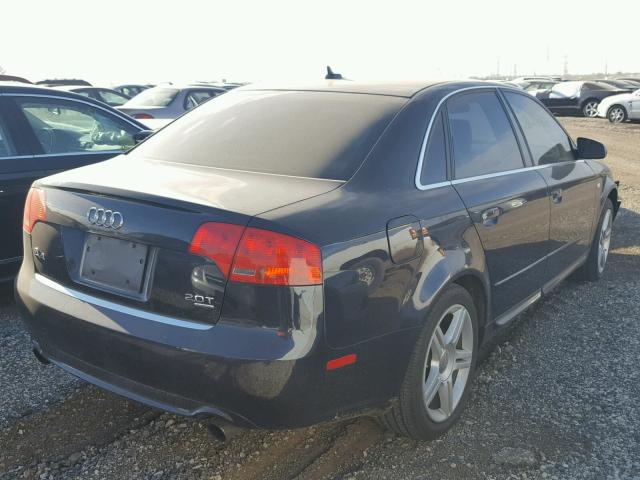 WAUDF78E88A076531 - 2008 AUDI A4 2.0T QU BLACK photo 4