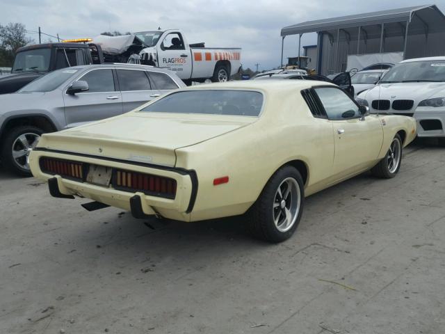 WP29G3A235386 - 1973 DODGE CHARGER YELLOW photo 4