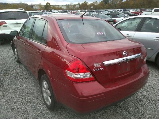 3N1BC1AP5BL482300 - 2011 NISSAN VERSA S RED photo 3