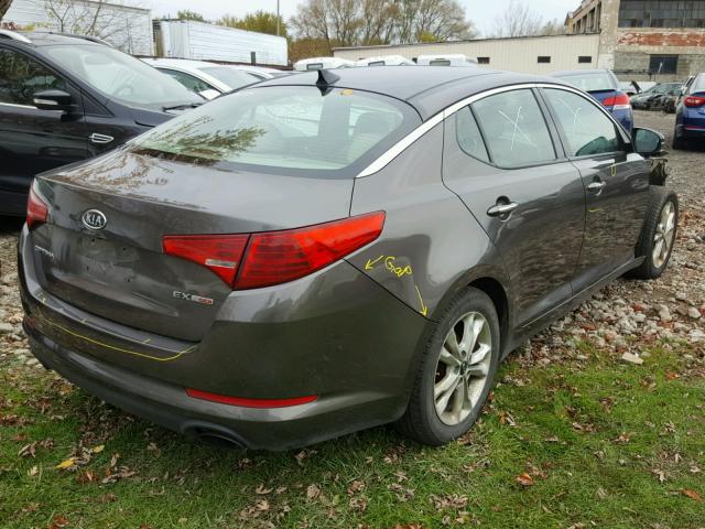 KNAGN4A67B5148918 - 2011 KIA OPTIMA EX CHARCOAL photo 4