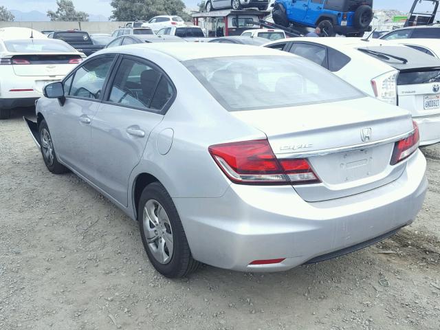 19XFB2F53FE255986 - 2015 HONDA CIVIC LX SILVER photo 3