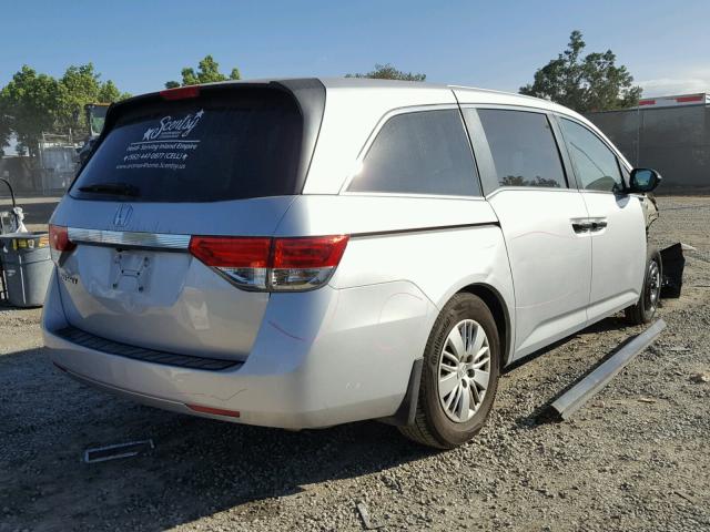 5FNRL5H23EB139047 - 2014 HONDA ODYSSEY LX SILVER photo 4