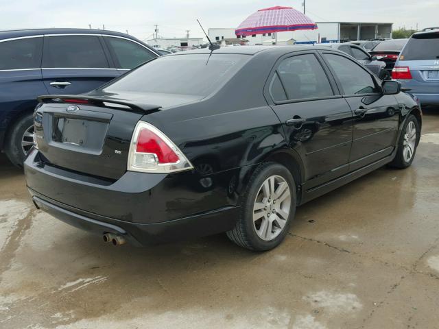 3FAHP07Z37R238850 - 2007 FORD FUSION BLACK photo 4